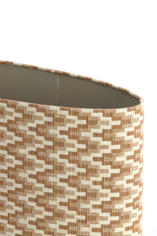 Light & Living Lamp Shades Shade oval straight slim low 58-24-27 cm JINX brown House of Isabella UK