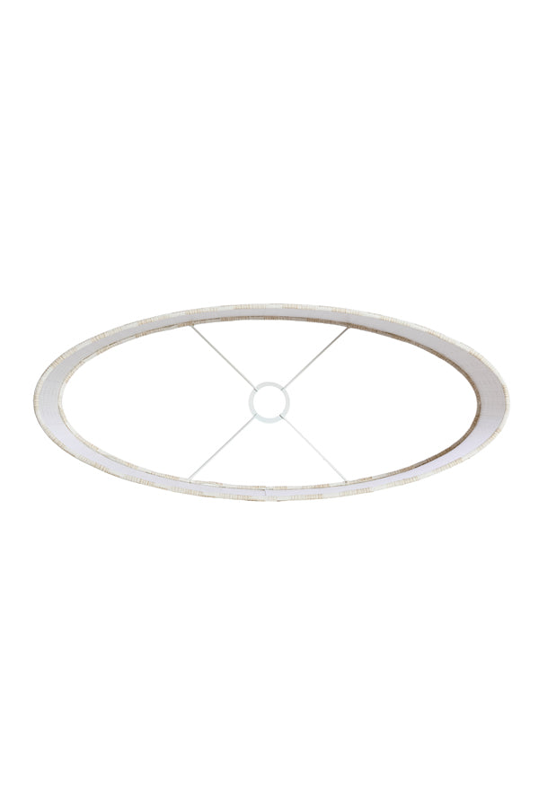 Light & Living Lamp Shades Shade oval straight slim low 58-24-27 cm JINX white House of Isabella UK