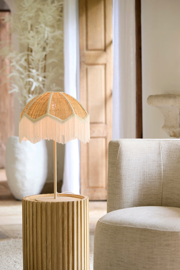 Light & Living Lighting Shade 35x26 cm MALACIA raffia natural+cream House of Isabella UK