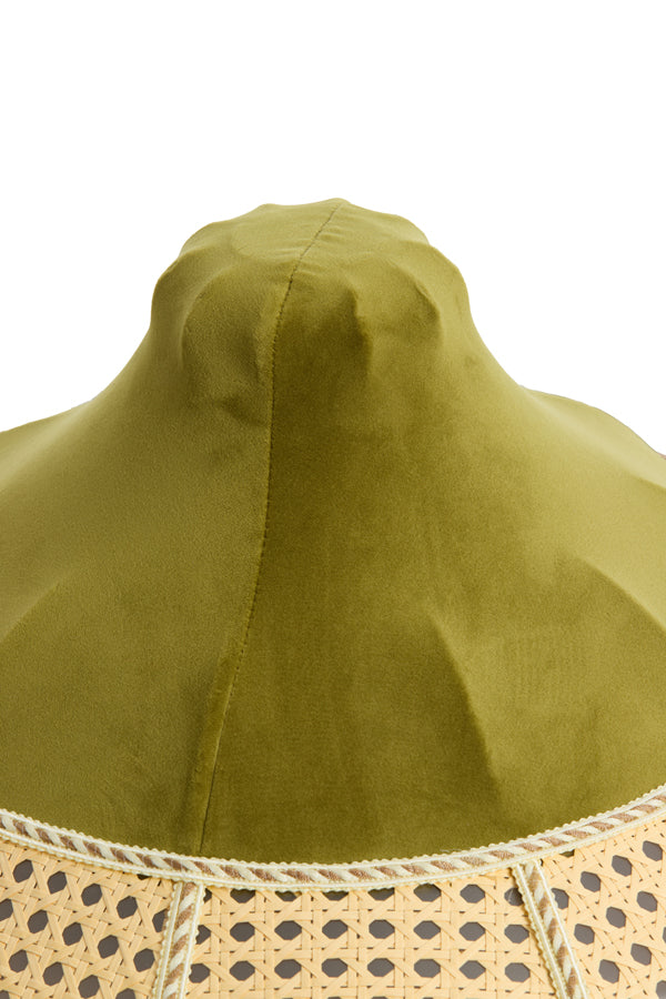 Light & Living Lighting Shade 45x36 cm MIZIA velvet green+webbing natural House of Isabella UK