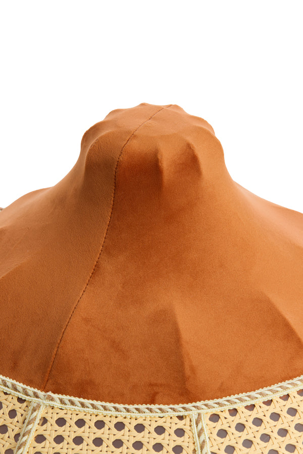 Light & Living Lighting Shade 45x36 cm MIZIA velvet orange+webbing natural House of Isabella UK