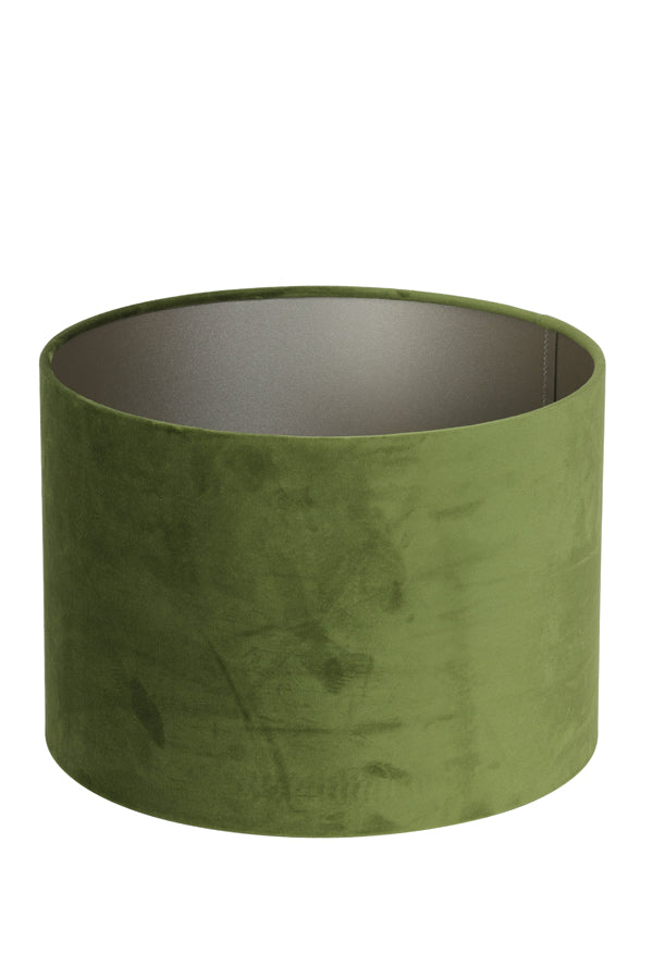 Light & Living Lighting Shade cylinder 20-20-15 cm VELOURS olive green House of Isabella UK