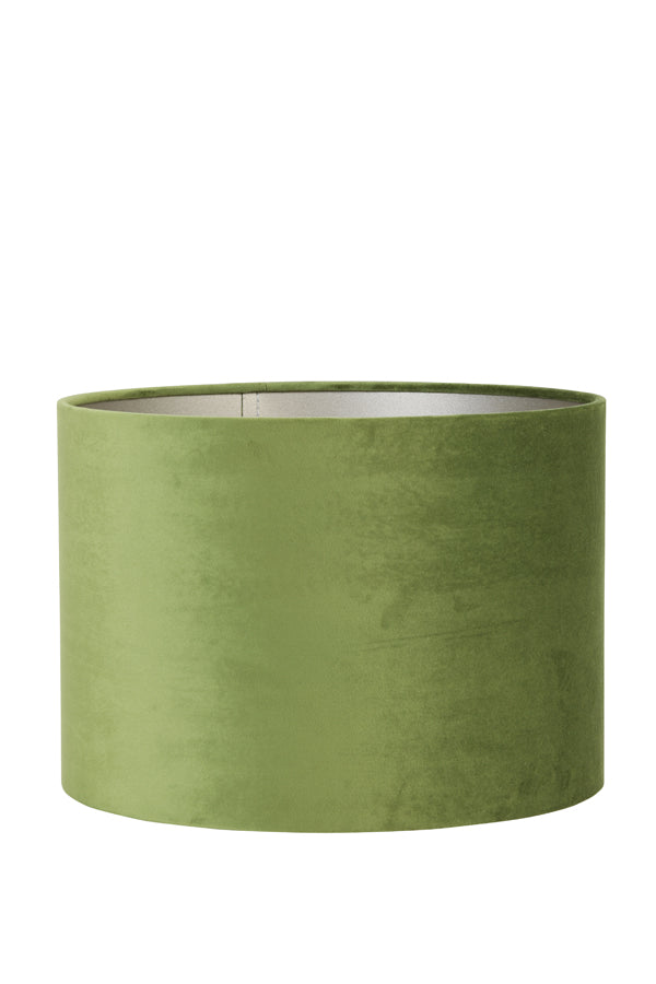 Light & Living Lighting Shade cylinder 20-20-15 cm VELOURS olive green House of Isabella UK