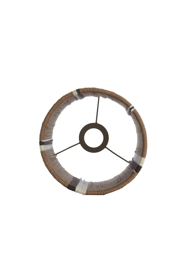 Light & Living Lighting Shade cylinder 20-20-30 cm MEDAN brown+cream+dark brown House of Isabella UK