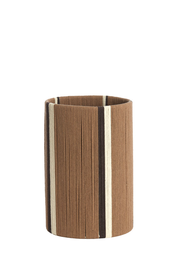 Light & Living Lighting Shade cylinder 20-20-30 cm MEDAN brown+cream+dark brown House of Isabella UK