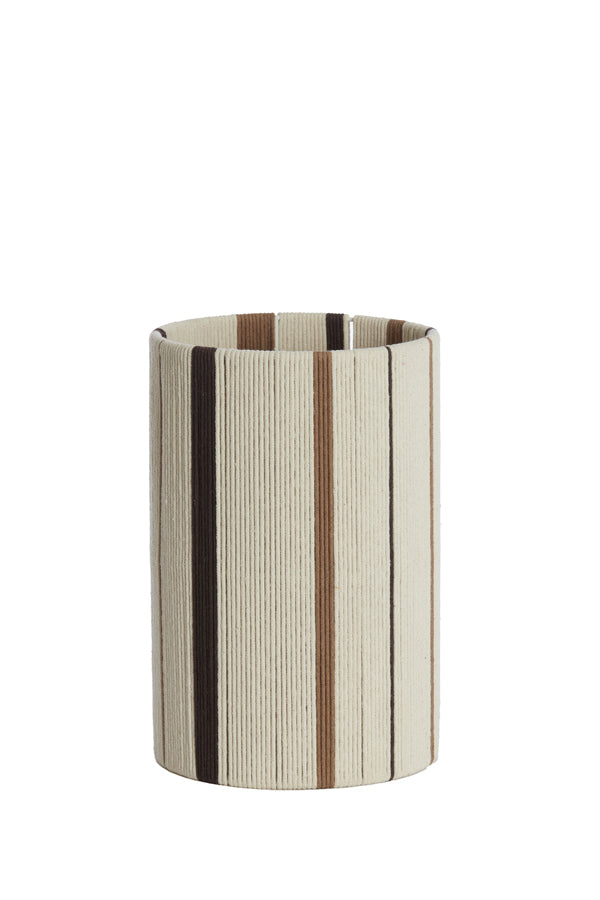 Light & Living Lighting Shade cylinder 20-20-30 cm MEDAN cream+brown+dark brown House of Isabella UK