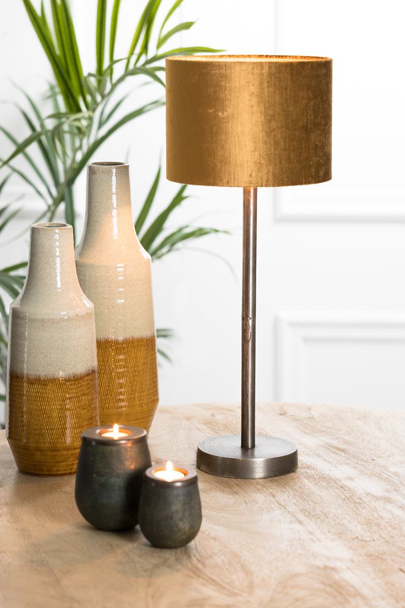 Light & Living Lighting Shade cylinder 25-25-18 cm GEMSTONE gold House of Isabella UK