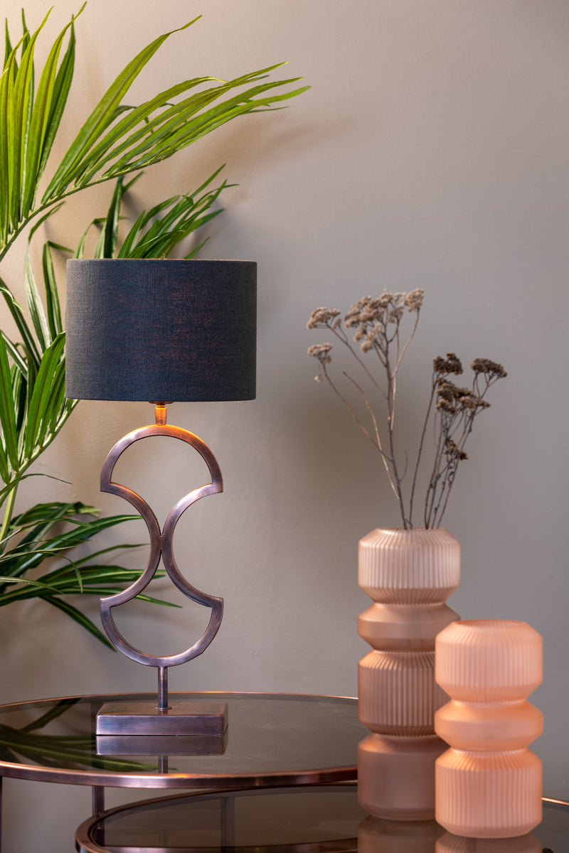 Light & Living Lighting Shade cylinder 25-25-18 cm LIVIGNO anthracite House of Isabella UK
