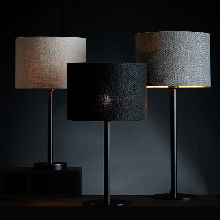 Light & Living Lighting Shade cylinder 25-25-18 cm LIVIGNO black House of Isabella UK
