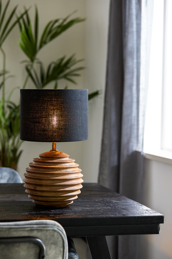 Light & Living Lighting Shade cylinder 25-25-18 cm LIVIGNO black House of Isabella UK