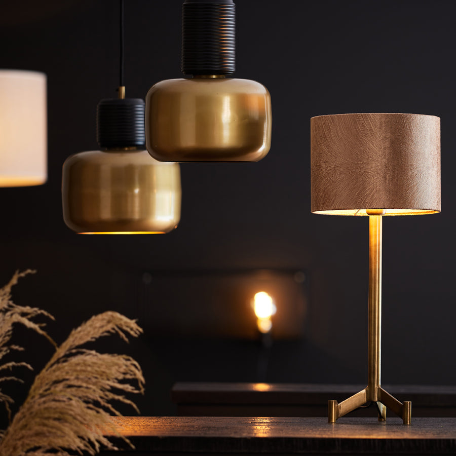 Light & Living Lighting Shade cylinder 25-25-18 cm LUBIS brown House of Isabella UK