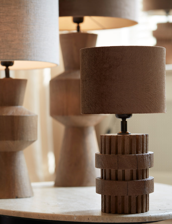 Light & Living Lighting Shade cylinder 25-25-18 cm LUBIS brown House of Isabella UK