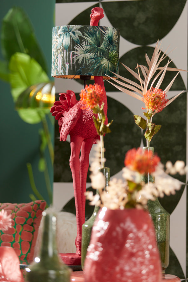 Light & Living Lighting Shade cylinder 25-25-18 cm XENIA FLORA green House of Isabella UK