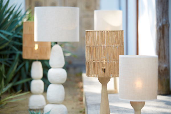 Light & Living Lighting Shade cylinder 25-25-30 cm LANZANO raffia natural House of Isabella UK