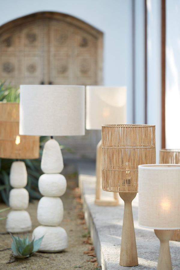 Light & Living Lighting Shade cylinder 25-25-30 cm LANZANO raffia natural House of Isabella UK
