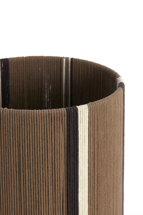 Light & Living Lighting Shade cylinder 25-25-36 cm MEDAN brown+cream+dark brown House of Isabella UK