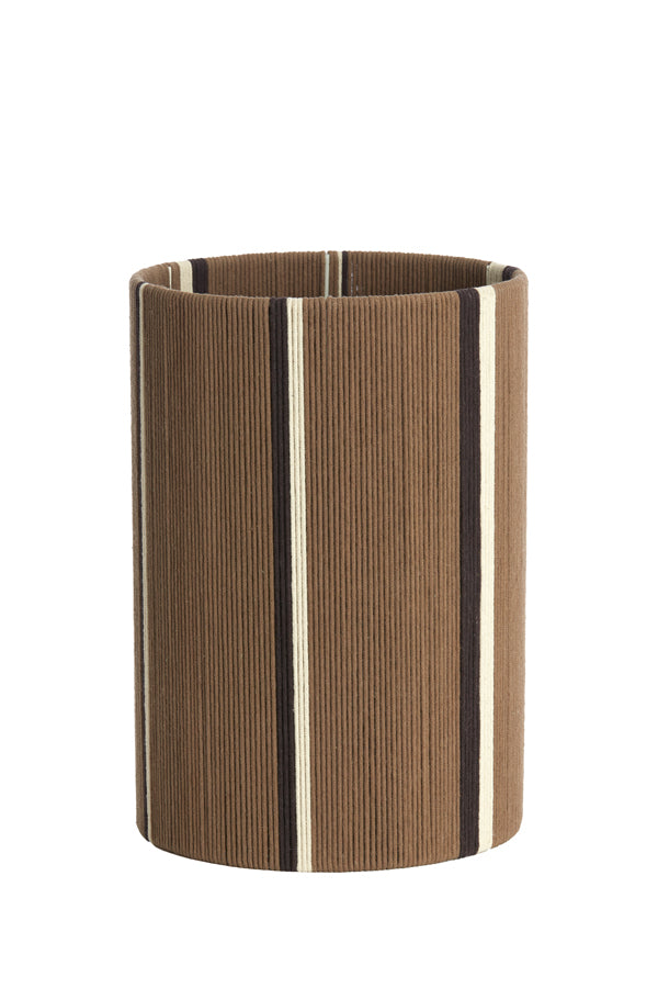 Light & Living Lighting Shade cylinder 25-25-36 cm MEDAN brown+cream+dark brown House of Isabella UK