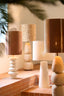 Light & Living Lighting Shade cylinder 25-25-36 cm MEDAN coral+terra+cream House of Isabella UK