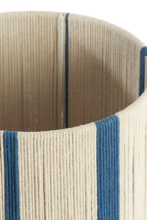 Light & Living Lighting Shade cylinder 25-25-36 cm MEDAN cream+blue House of Isabella UK