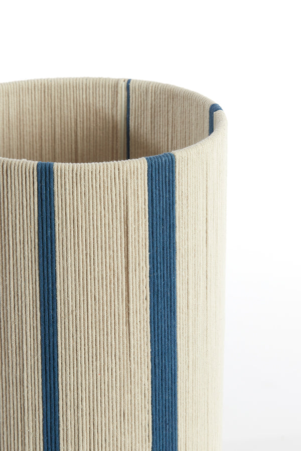 Light & Living Lighting Shade cylinder 25-25-36 cm MEDAN cream+blue House of Isabella UK