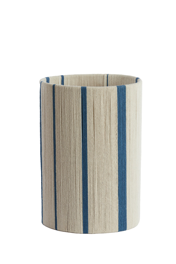 Light & Living Lighting Shade cylinder 25-25-36 cm MEDAN cream+blue House of Isabella UK