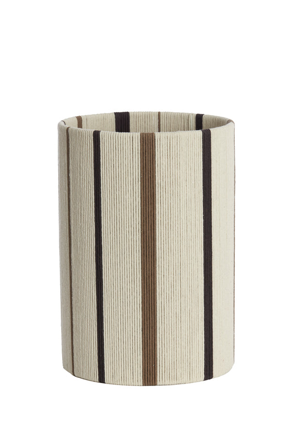 Light & Living Lighting Shade cylinder 25-25-36 cm MEDAN cream+brown+dark brown House of Isabella UK