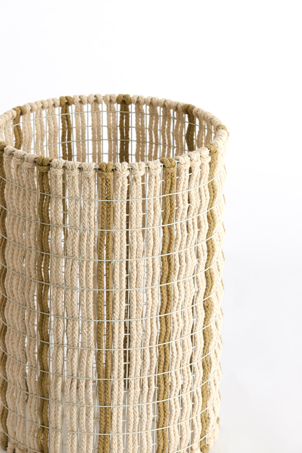 Light & Living Lighting Shade cylinder 26-26-36,5 cm SIMBELIN cream+olive green House of Isabella UK