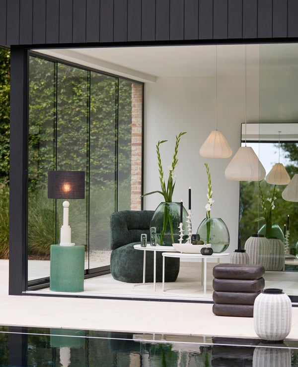 Light & Living Lighting Shade cylinder 30-30-21 cm SENDAI black House of Isabella UK
