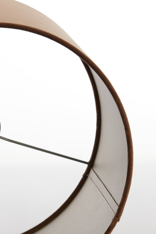 Light & Living Lighting Shade cylinder 30-30-21 cm VELOURS chocolate brown House of Isabella UK