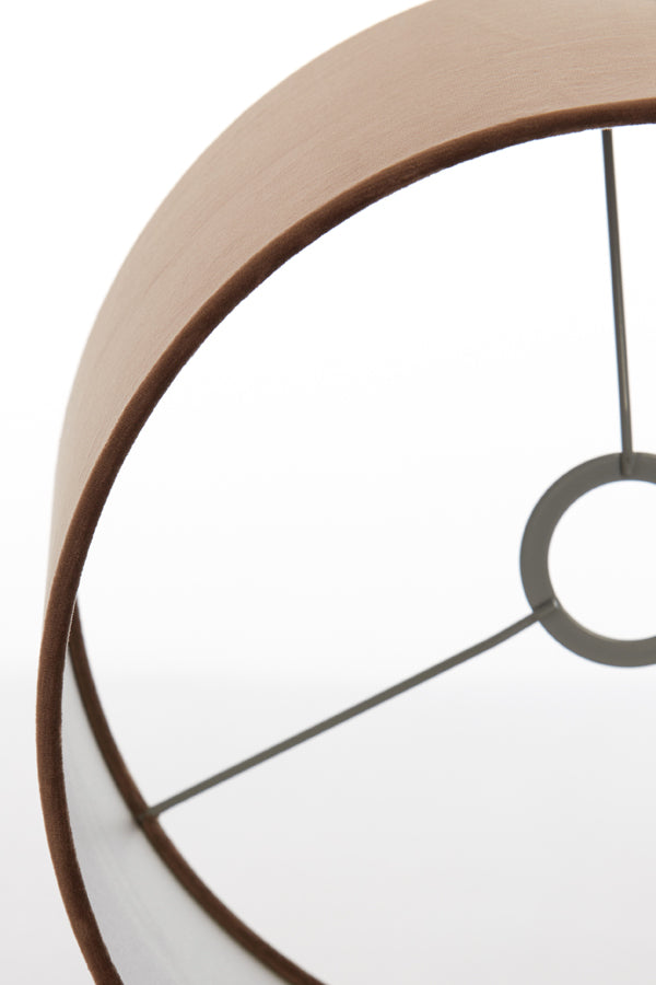 Light & Living Lighting Shade cylinder 30-30-21 cm VELOURS chocolate brown House of Isabella UK