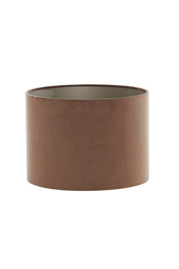 Light & Living Lighting Shade cylinder 30-30-21 cm VELOURS chocolate brown House of Isabella UK