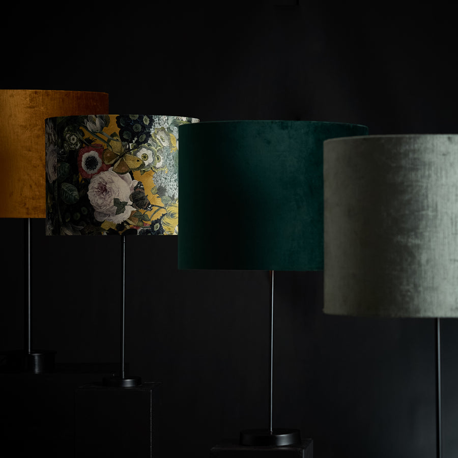 Light & Living Lighting Shade cylinder 30-30-21 cm VELOURS dutch green House of Isabella UK