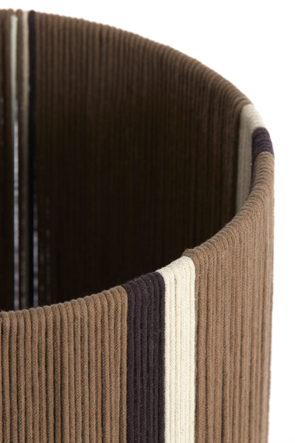 Light & Living Lighting Shade cylinder 30-30-40 cm MEDAN brown+cream+dark brown House of Isabella UK