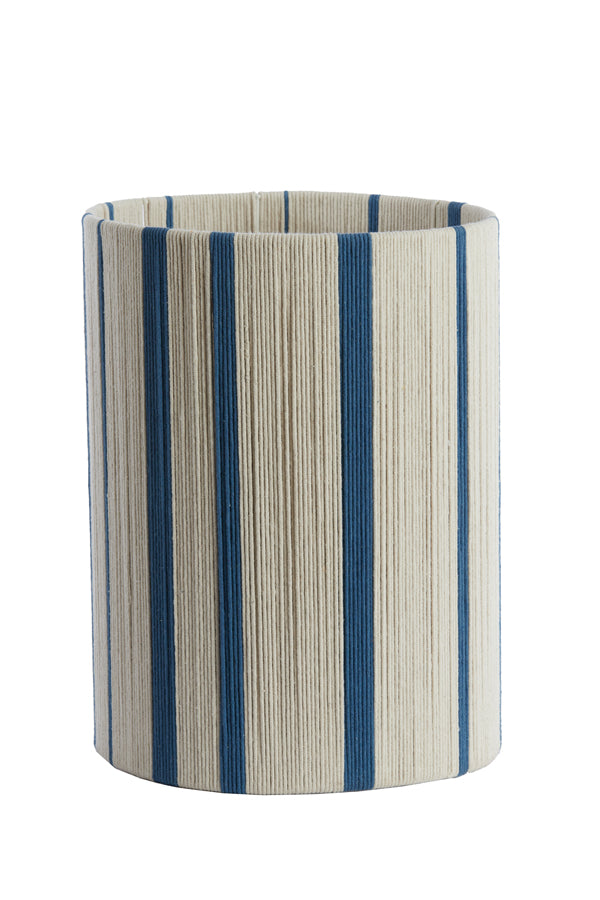 Light & Living Lighting Shade cylinder 30-30-40 cm MEDAN cream+blue House of Isabella UK