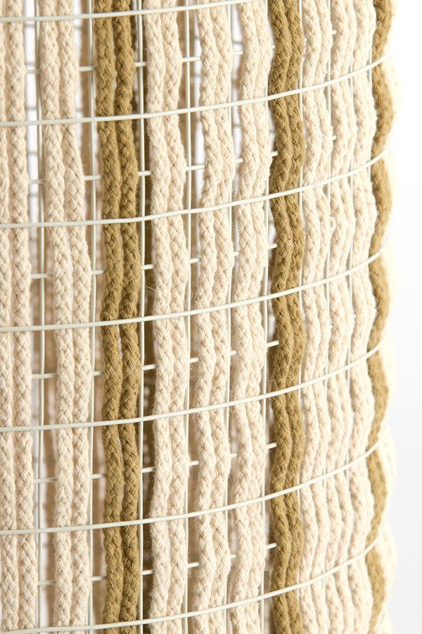 Light & Living Lighting Shade cylinder 31-31-41,5 cm SIMBELIN cream+olive green House of Isabella UK