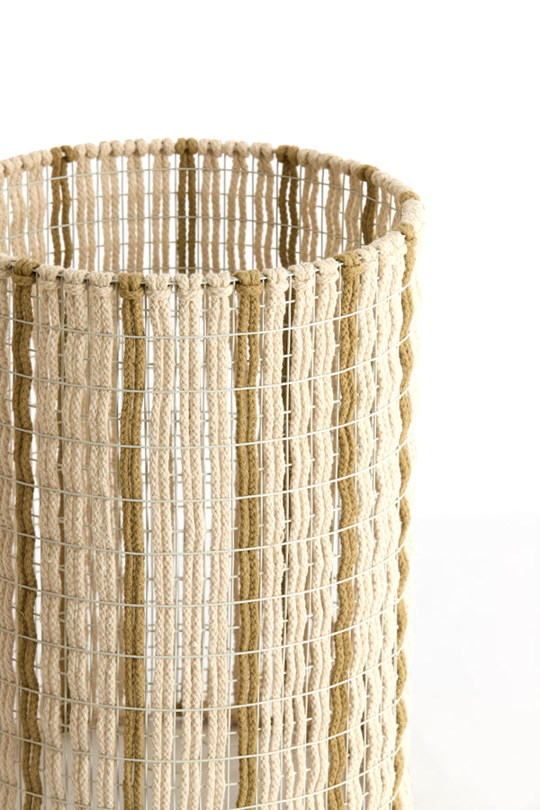 Light & Living Lighting Shade cylinder 31-31-41,5 cm SIMBELIN cream+olive green House of Isabella UK