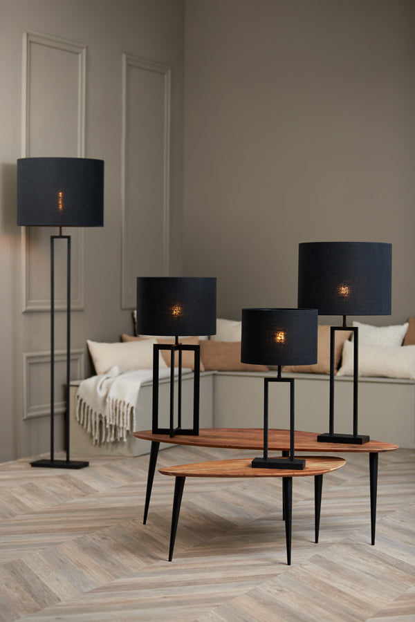 Light & Living Lighting Shade cylinder 35-35-25 cm LIVIGNO black House of Isabella UK