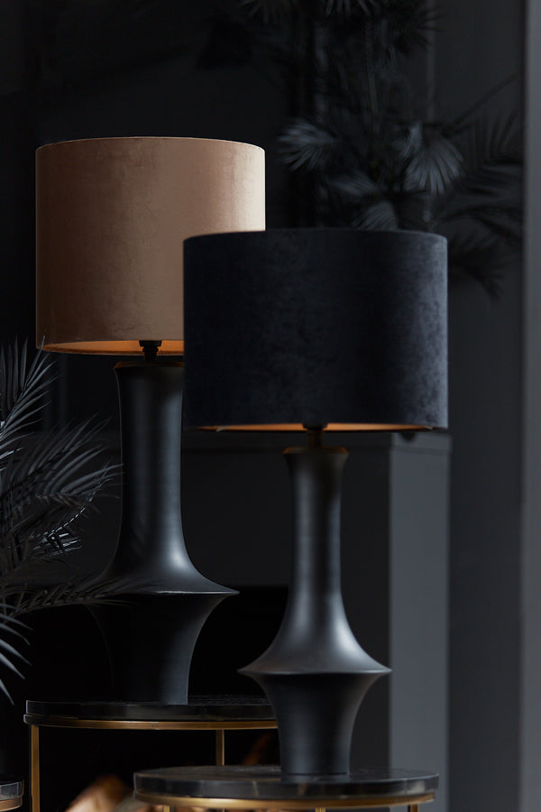 Light & Living Lighting Shade cylinder 35-35-30 cm VELOURS chocolate brown House of Isabella UK