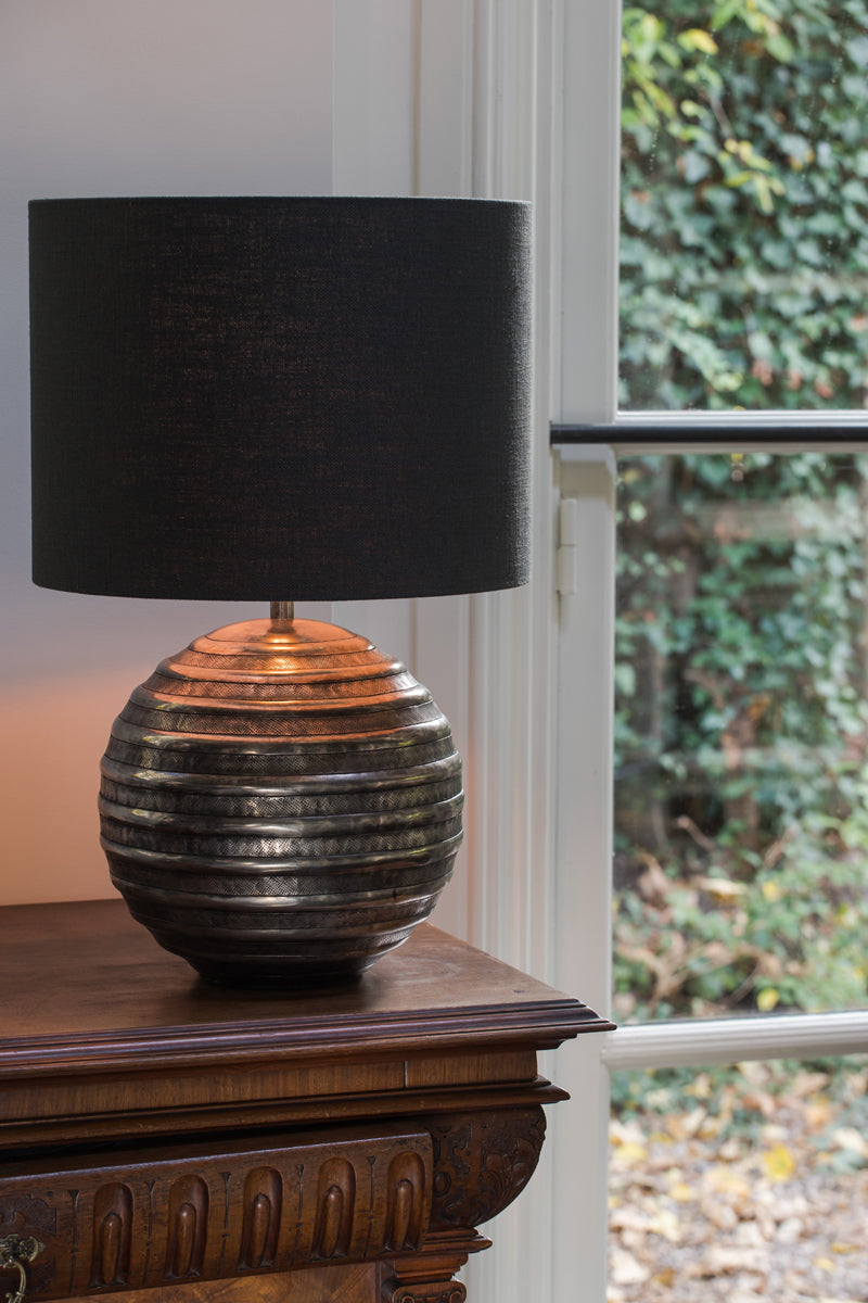 Light & Living Lighting Shade cylinder 40-40-30 cm LIVIGNO black House of Isabella UK