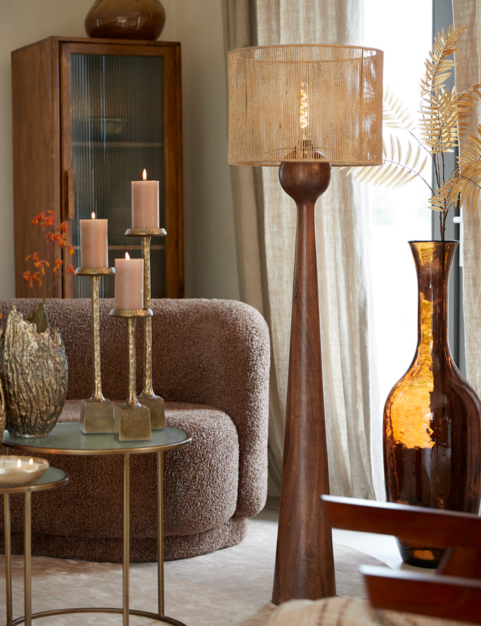 Light & Living Lighting Shade cylinder 40-40-30 cm TOSSA jute natural House of Isabella UK