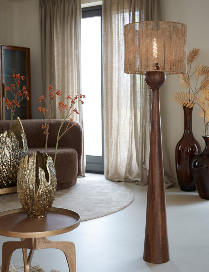 Light & Living Lighting Shade cylinder 40-40-30 cm TOSSA jute natural House of Isabella UK