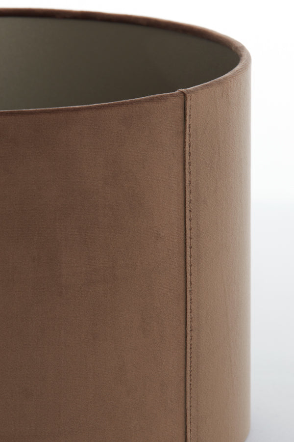 Light & Living Lighting Shade cylinder 40-40-30 cm VELOURS chocolate brown House of Isabella UK