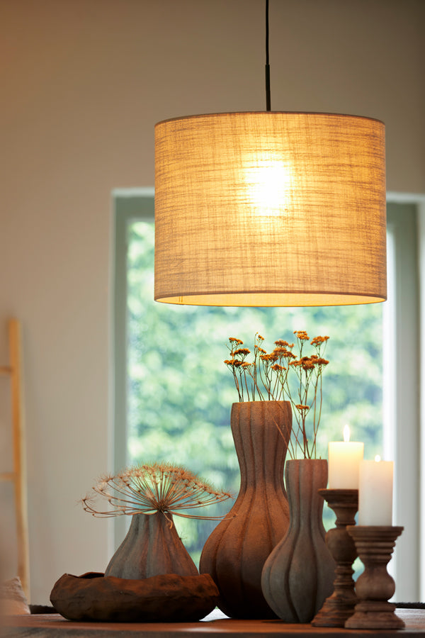 Light & Living Lighting Shade cylinder 50-50-38 cm CADEN beige House of Isabella UK