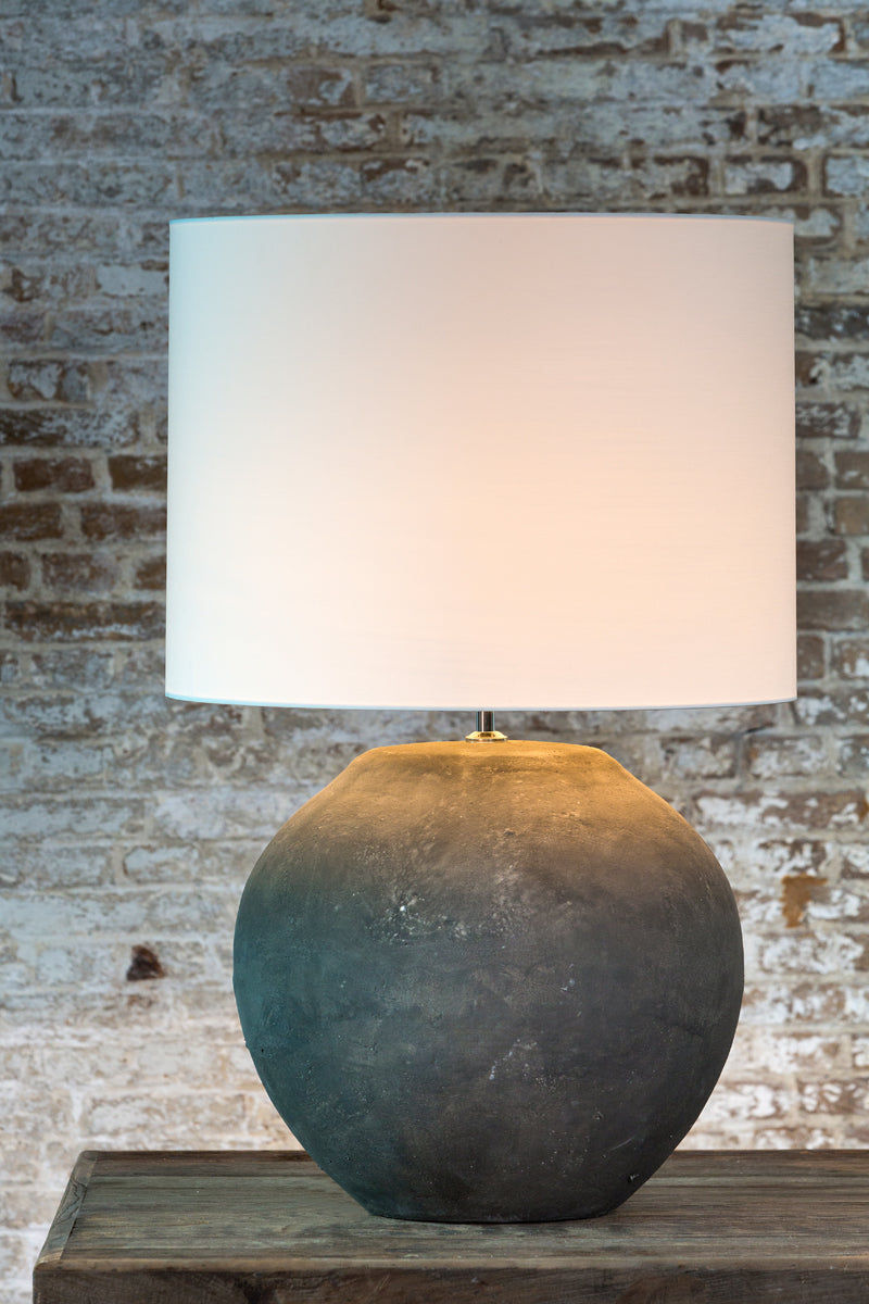 Light & Living Lighting Shade cylinder 50-50-38 cm POLYCOTTON white House of Isabella UK
