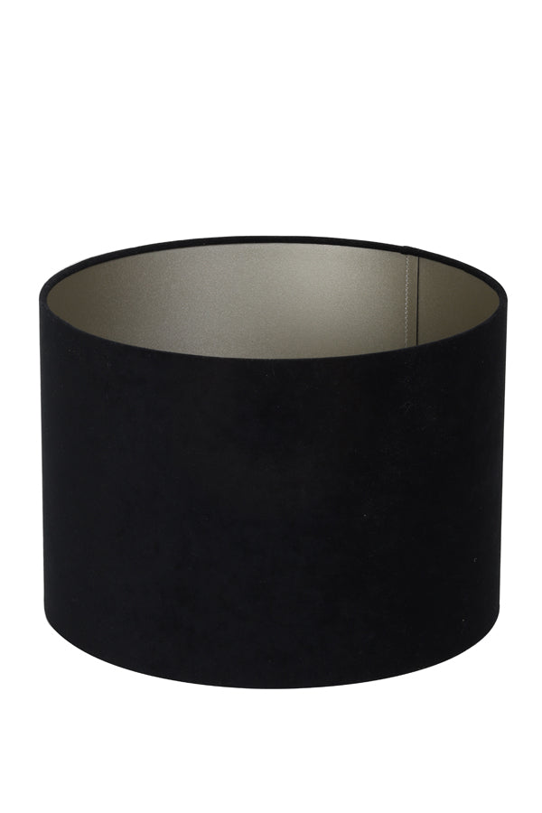 Light & Living Lighting Shade cylinder 50-50-38 cm VELOURS black-taupe House of Isabella UK