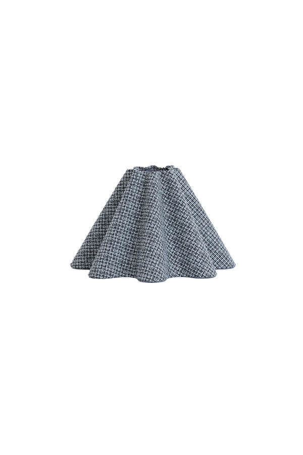Light & Living Lighting Shade round wave 35-10,5-20 cm BEZAHA linen black-white House of Isabella UK