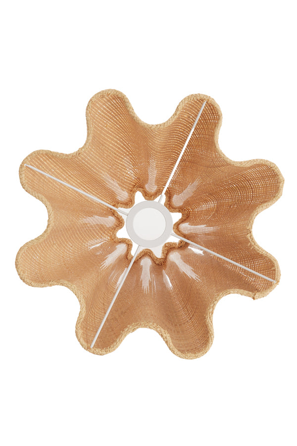Light & Living Lighting Shade round wave 35-10,5-20 cm BEZAHA raffia natural House of Isabella UK