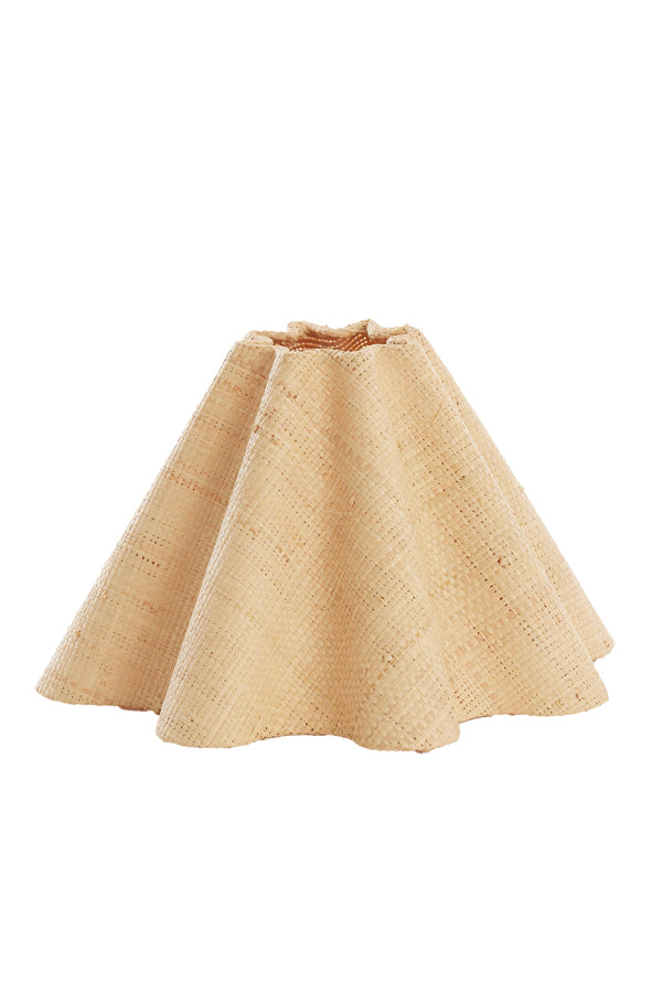 Light & Living Lighting Shade round wave 35-10,5-20 cm BEZAHA raffia natural House of Isabella UK