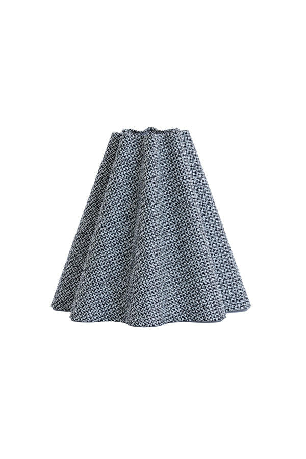 Light & Living Lighting Shade round wave 40-15-36 cm BEZAHA linen black-white House of Isabella UK