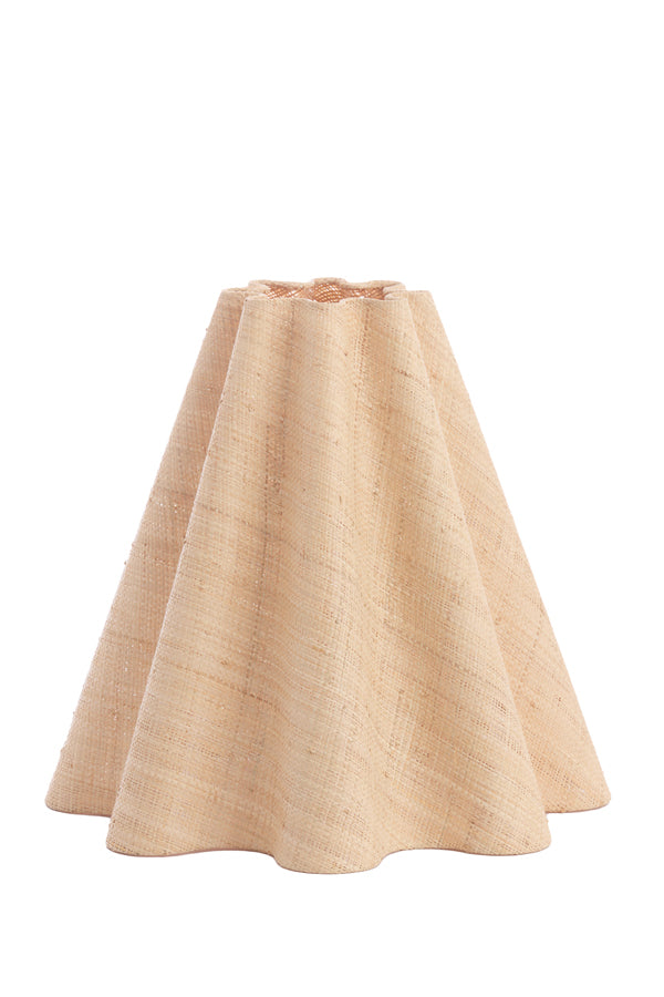 Light & Living Lighting Shade round wave 40-15-36 cm BEZAHA raffia natural House of Isabella UK